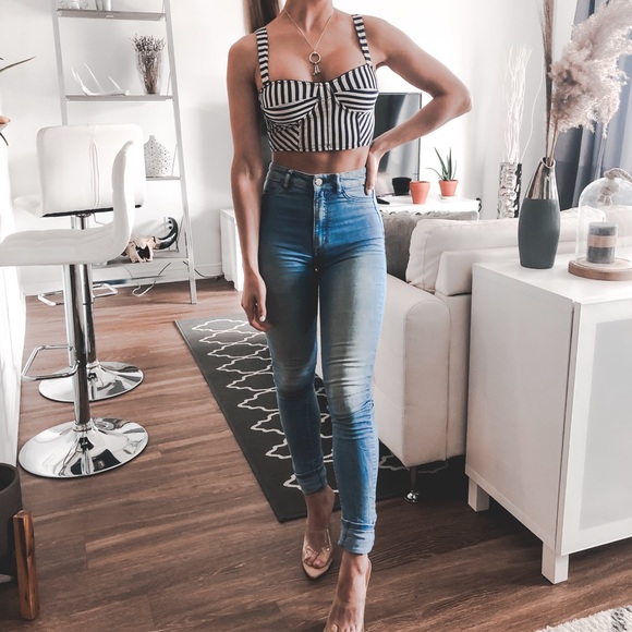 Garage Tops - 💙💎CROP TOP NAVY AND WHITE💎💙